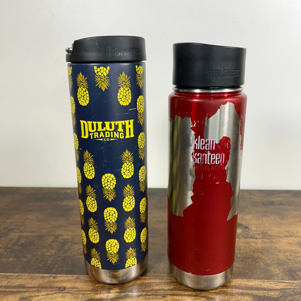 Klean Kanteen + Duluth Trading Insulated Wide Mouth Bottle 20oz Café Cap Lot